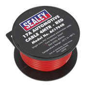 Sealey Automotive Cable Thick Wall 17A 4m Red AC1704R Sealey - Dynamic Drive