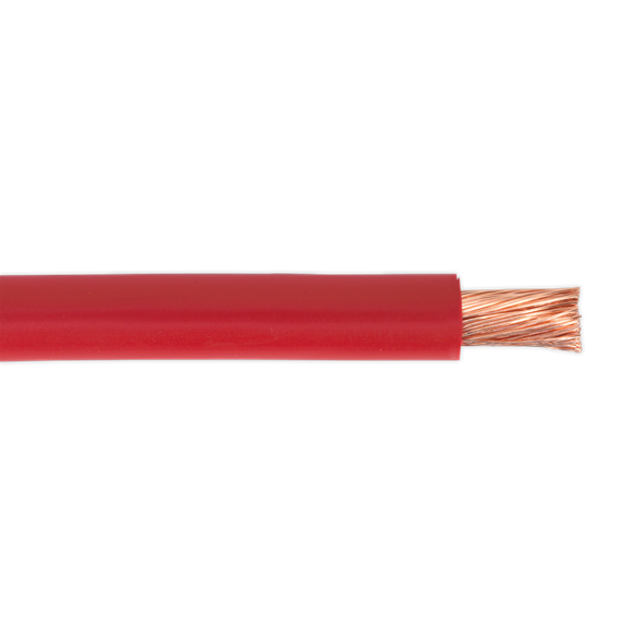 Sealey Automotive Starter Cable 196/0.40mm 25mm 170A 10m Red AC25SQRE Sealey - Dynamic Drive