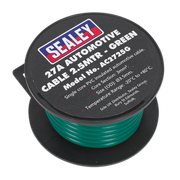 Sealey Automotive Cable Thick Wall 27A 2.5m Green AC2725G Sealey - Dynamic Drive