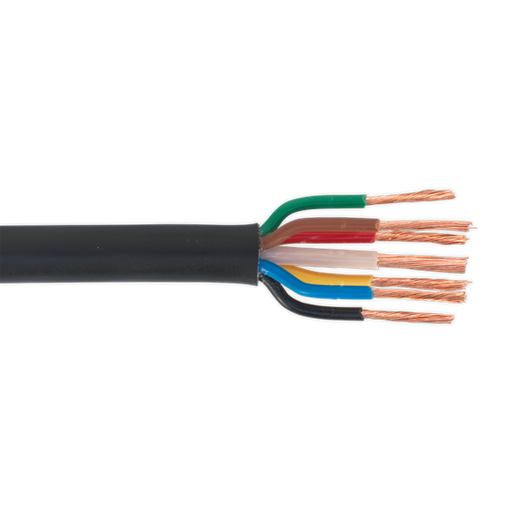Sealey Automotive Cable Thin Wall 6 x 1mm 32/0.20mm 1 x 2mm 28/0.30mm 30m Blac Sealey - Dynamic Drive
