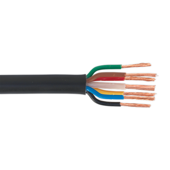 Sealey Automotive Cable Thin Wall 6 x 1mm 32/0.20mm 1 x 2mm 28/0.30mm 30m Blac Sealey - Dynamic Drive