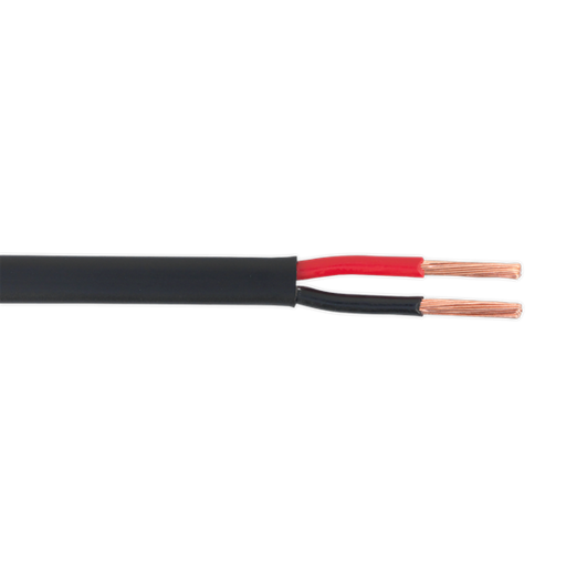 Sealey Automotive Cable Thin Wall Flat Twin 2 x 2mm 28/0.30mm 30m Black Sealey - Dynamic Drive