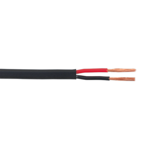 Sealey Automotive Cable Thin Wall Flat Twin 2 x 1mm 32/0.20mm 30m Black Sealey - Dynamic Drive