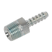 Sealey Screwed Tailpiece Male 1/4"BSPT 3/16" Hose Pack of 5 AC38 Sealey - Dynamic Drive