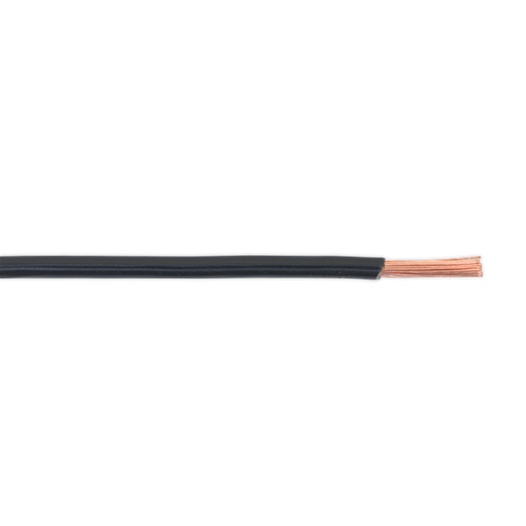Sealey Automotive Cable Thin Wall Single 3mm 44/0.30mm 30m Black AC4430BK Sealey - Dynamic Drive