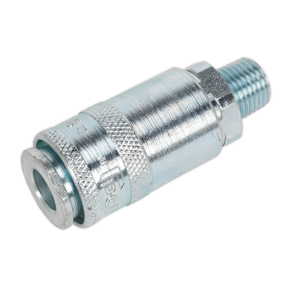 Sealey Coupling Body Male 1/4"BSPT Pack of 5 ACP01 Sealey - Dynamic Drive