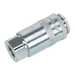 Sealey Coupling Body Female 1/4"BSP Pack of 5 ACP13 Sealey - Dynamic Drive