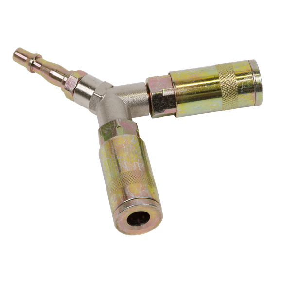 Sealey Twin Coupling Bodies Y-Adaptor ACX55 Sealey - Dynamic Drive