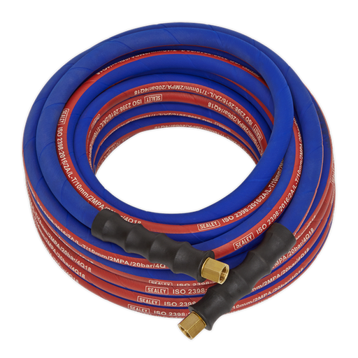 Sealey Air Hose 10m x8mm with 1/4"BSP Unions Extra-Heavy-Duty AH10R Sealey - Dynamic Drive