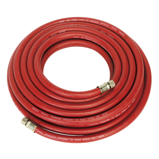 Sealey Air Hose 10m x8mm with 1/4"BSP Unions AHC10 Sealey - Dynamic Drive