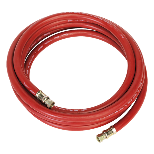 Sealey Air Hose 5m x10mm with 1/4"BSP Unions AHC538 Sealey - Dynamic Drive