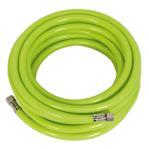 Sealey Air Hose High-Visibility 10m x8mm with 1/4"BSP Unions AHFC10 Sealey - Dynamic Drive