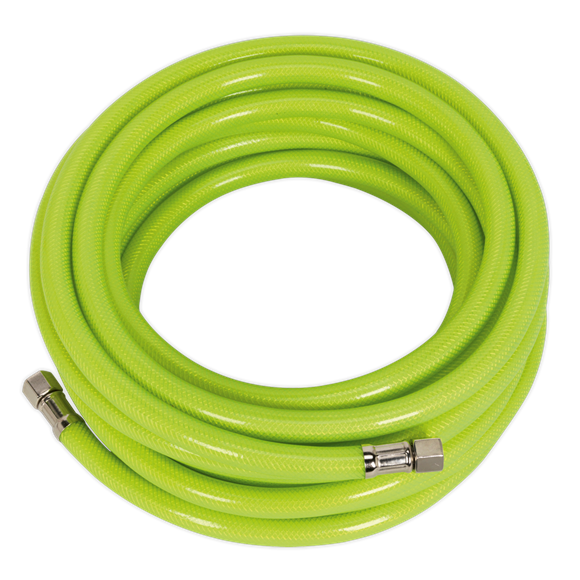Sealey Air Hose High-Visibility 10m x8mm with 1/4"BSP Unions AHFC10 Sealey - Dynamic Drive