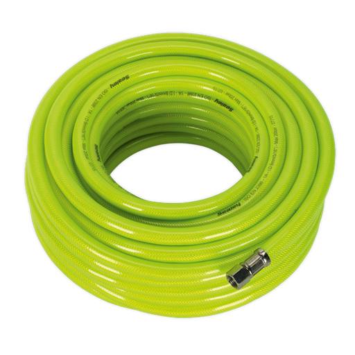 Sealey Air Hose High-Visibility 20m x8mm with 1/4"BSP Unions AHFC20 Sealey - Dynamic Drive