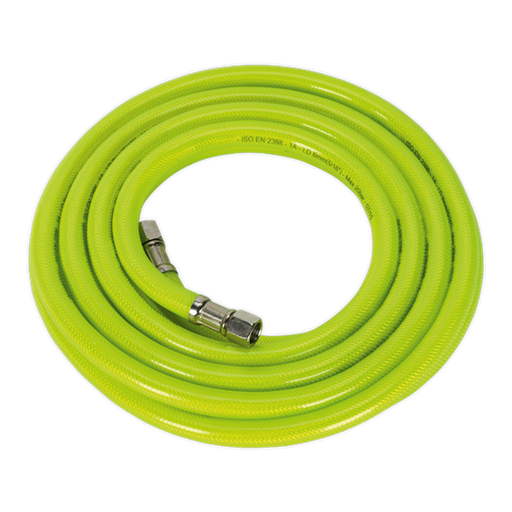 Sealey Air Hose High-Visibility 5m x8mm with 1/4"BSP Unions AHFC5 Sealey - Dynamic Drive