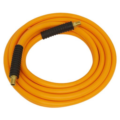 Sealey Air Hose 15m x8mm Hybrid High-Visibility with 1/4"BSP Unions AHHC15 Sealey - Dynamic Drive