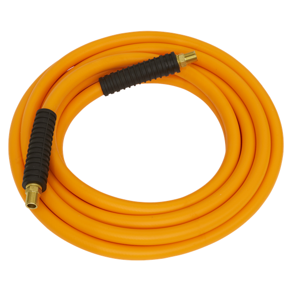 Sealey Air Hose 15m x10mm Hybrid High-Visibility with 1/4"BSP Unions AHHC1538 Sealey - Dynamic Drive