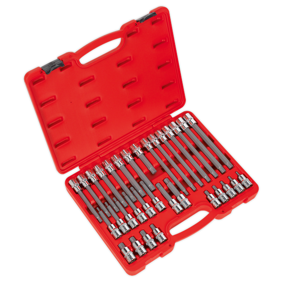 Sealey Ribe Socket Bit Set 32pc 1/2"Sq Drive AK2198 Sealey - Dynamic Drive