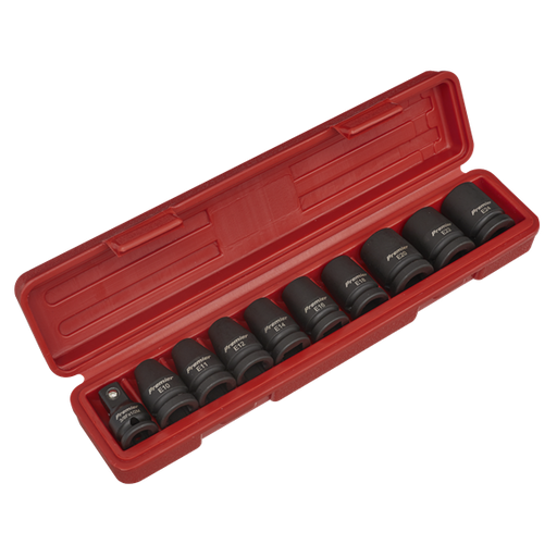 Sealey Impact TRX-Star* Female Socket Set 10pc 1/2"Sq Drive AK2301 Sealey - Dynamic Drive
