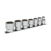 Sealey Socket Set 7pc 3/8"Sq Drive Whitworth AK2676 Sealey - Dynamic Drive