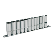 Sealey Socket Set 12pc 3/8"Sq Drive 6pt Deep WallDrive Metric AK2694 Sealey - Dynamic Drive