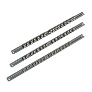 Sealey Socket Retaining Rail Set 3pc 1/4" 3/8" & 1/2"Sq Drive AK270 Sealey - Dynamic Drive