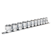 Sealey Socket Set 11pc 3/8"Sq Drive Lock-On 6pt Imperial AK2740 Sealey - Dynamic Drive
