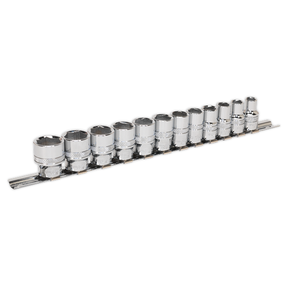 Sealey Socket Set 12pc 3/8"Sq Drive Lock-On 6pt Metric AK2741 Sealey - Dynamic Drive