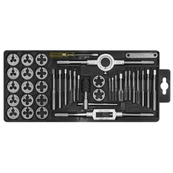 Sealey Tap & Die Set 40pc Split Dies Metric AK301 Sealey - Dynamic Drive