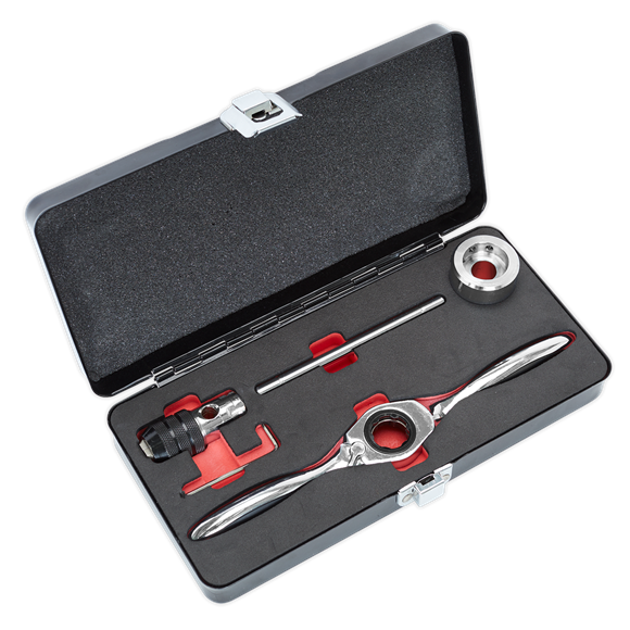 Sealey Bi-Directional Ratchet Tap & Die Holder Set 5pc Metric AK3027 Sealey - Dynamic Drive