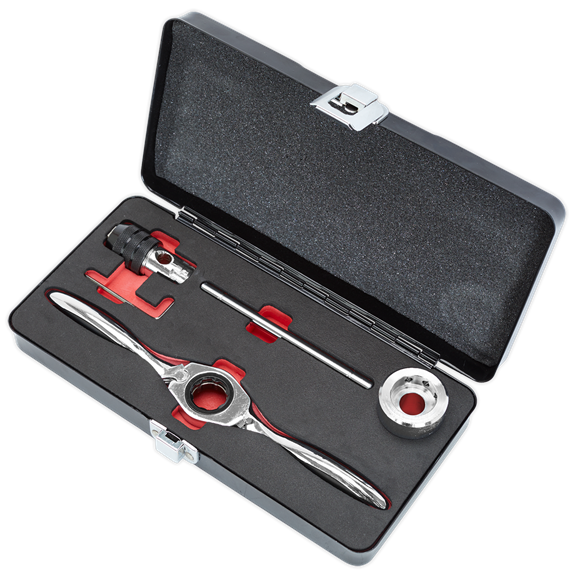 Sealey Bi-Directional Ratchet Tap & Die Holder Set 5pc Metric AK3027 Sealey - Dynamic Drive
