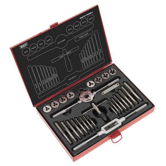 Sealey Tap & Die Set 28pc Split Dies Metric AK3028 Sealey - Dynamic Drive