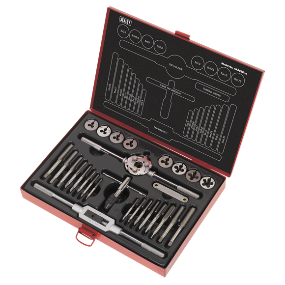 Sealey Tap & Die Set 28pc Split Dies Metric AK3028 Sealey - Dynamic Drive