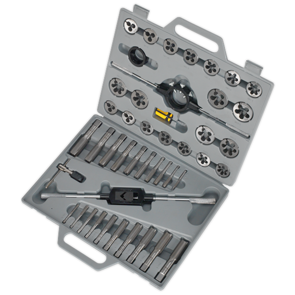 Sealey Tap & Die Set 45pc Split Dies Metric AK303 Sealey - Dynamic Drive