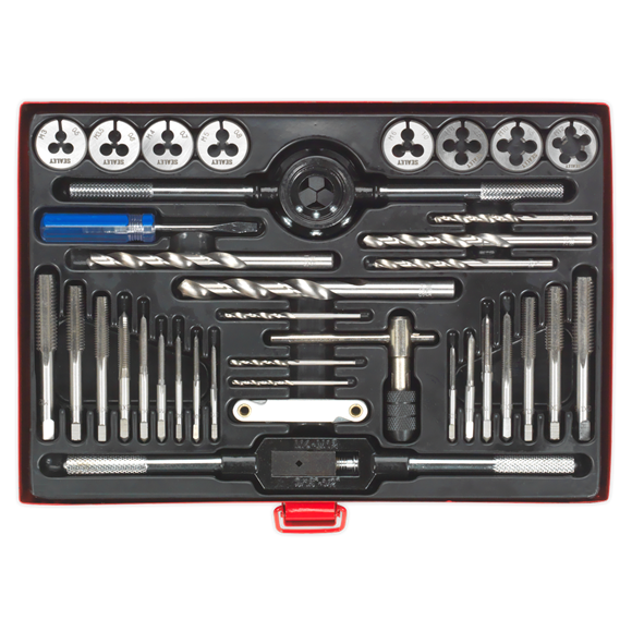Sealey Tap & Die Set 37pc Split Dies Metric AK3037 Sealey - Dynamic Drive