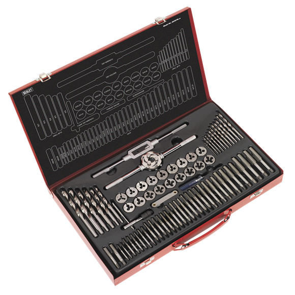 Sealey Tap & Die Set 76pc Split Dies Metric AK3076 Sealey - Dynamic Drive