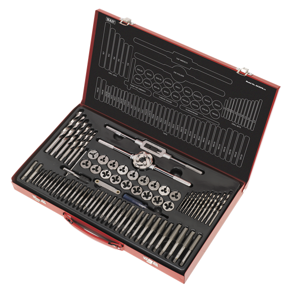 Sealey Tap & Die Set 76pc Split Dies Metric AK3076 Sealey - Dynamic Drive