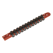 Sealey Socket Retaining Rail with 12 Clips 3/8"Sq Drive AK3812 Sealey - Dynamic Drive