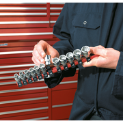Sealey Socket Retaining Rail with 12 Clips 3/8"Sq Drive AK3812 Sealey - Dynamic Drive
