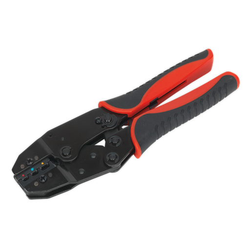 Sealey Ratchet Crimping Tool 0.5-6mm Insulated Terminals Electrical Sealey  - Dynamic Drive