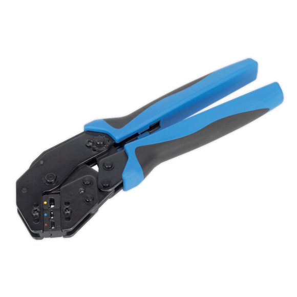 Sealey Ratchet Crimping Tool Angled Head Insulated Terminals AK3863 Sealey - Dynamic Drive