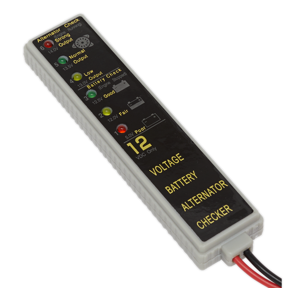 Sealey Battery/Alternator Tester 12V LED AK400 Sealey - Dynamic Drive