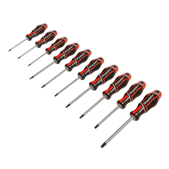 Sealey Screwdriver Set 10pc TRX-Star* GriPMAXï Red AK4324 Sealey - Dynamic Drive