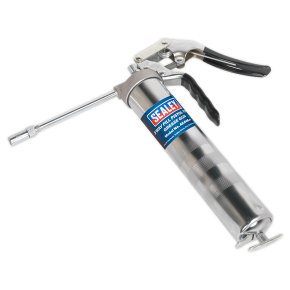 Sealey Pistol Type Grease Gun 3-Way Fill AK446 Sealey - Dynamic Drive