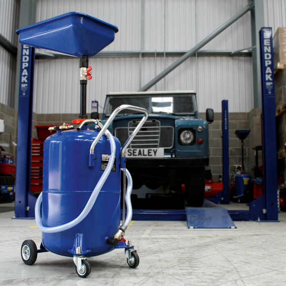 Sealey Waste Oil Drainer 65L Air Discharge AK451DX Sealey - Dynamic Drive