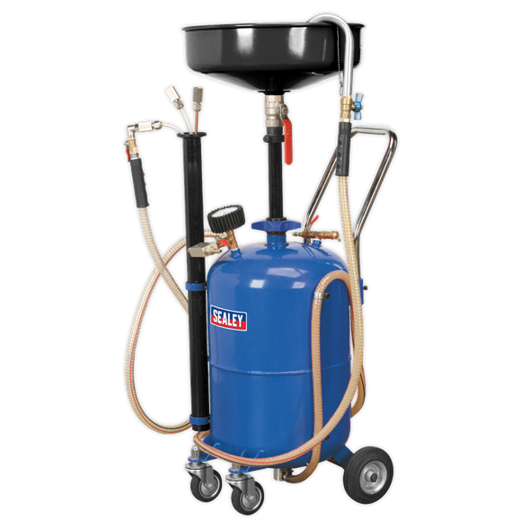 Sealey Mobile Oil Drainer with Probes 35L Air Discharge AK456DX Sealey - Dynamic Drive