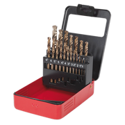 Sealey HSS Cobalt Split Point Fully Ground Drill Bit Set 19pc Metric AK4701 Sealey - Dynamic Drive