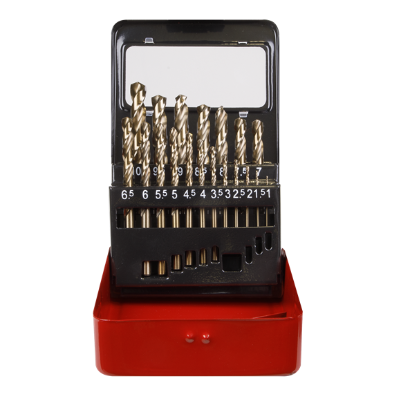 Sealey HSS Cobalt Split Point Fully Ground Drill Bit Set 19pc Metric AK4701 Sealey - Dynamic Drive
