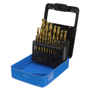 Sealey HSS Fully Ground Drill Bit Set 19pc DIN 338 Metric AK4719 Sealey - Dynamic Drive