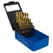 Sealey HSS Fully Ground Drill Bit Set 25pc DIN 338 Metric AK4725 Sealey - Dynamic Drive
